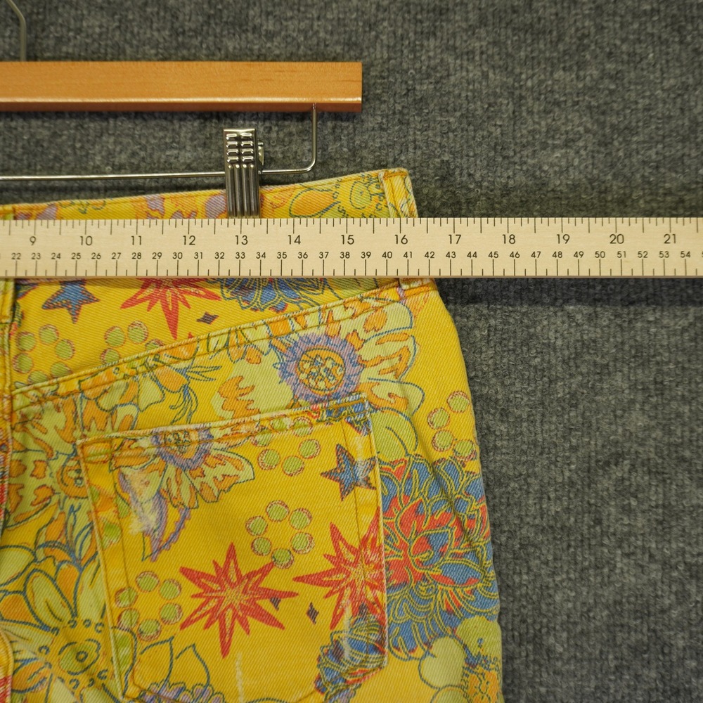 NEW Free People Alani Printed Cutoff Shorts Womens 29 Yellow Floral Distressed - Picture 4 of 10